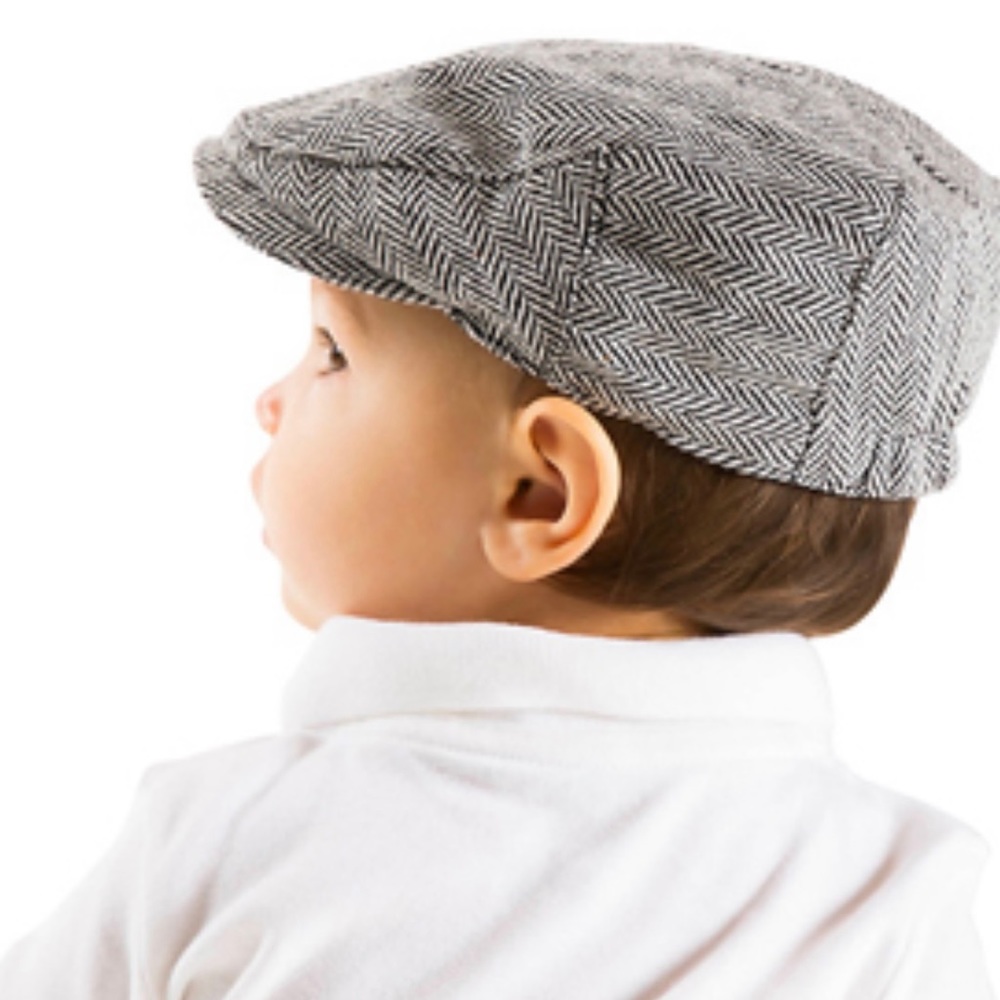 Toddler JuDanzy Herringbone Wool Blend Ivy Cap